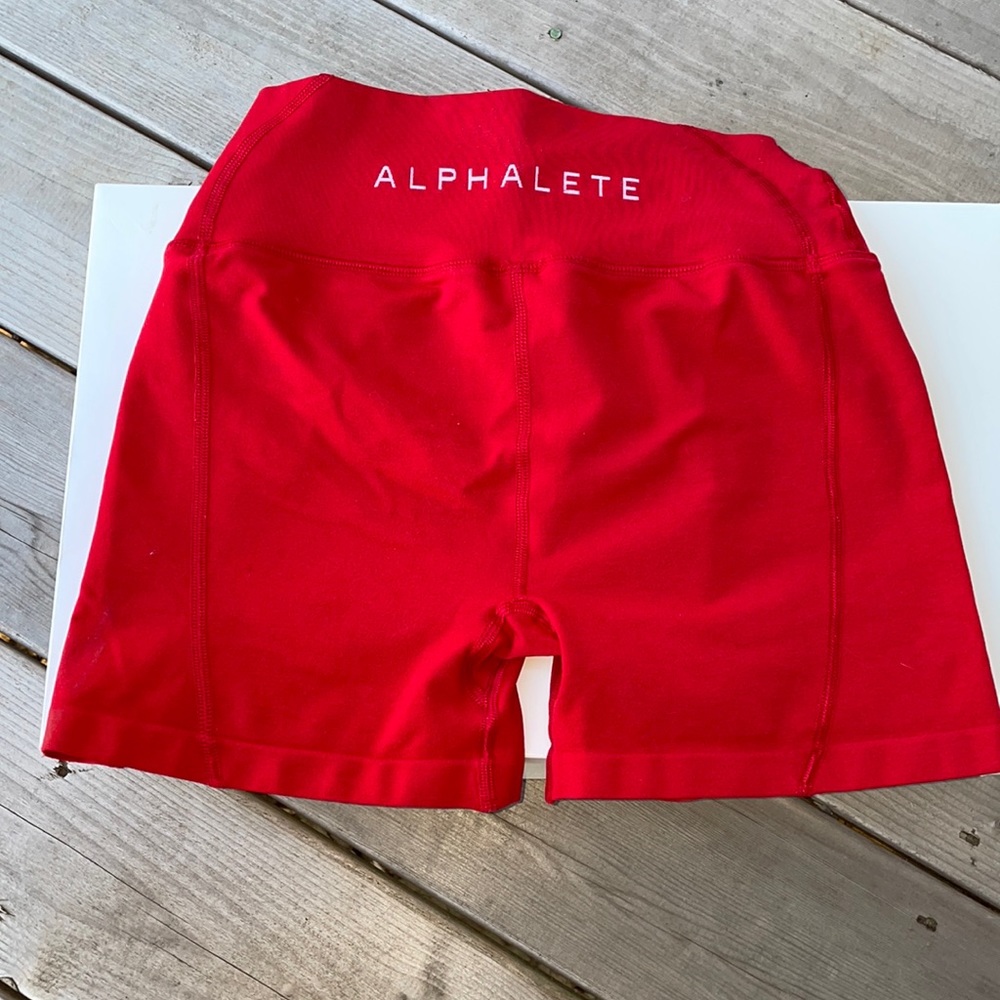 Red Alphalete shorts